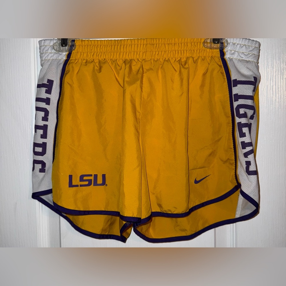 Nike LSU Tigers Purple & Yellow Athletic Shorts Size M